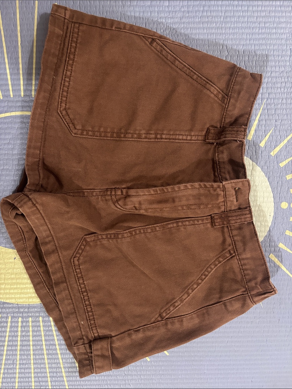 Wild Fable Brown Cotton High-Waist Shorts